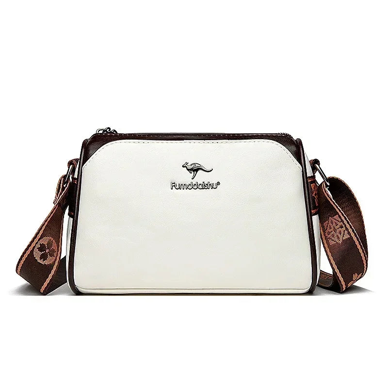 Women’s Soft Leather Shoulder Bag – Luxury Designer Vintage Crossbody & Messenger Handbag