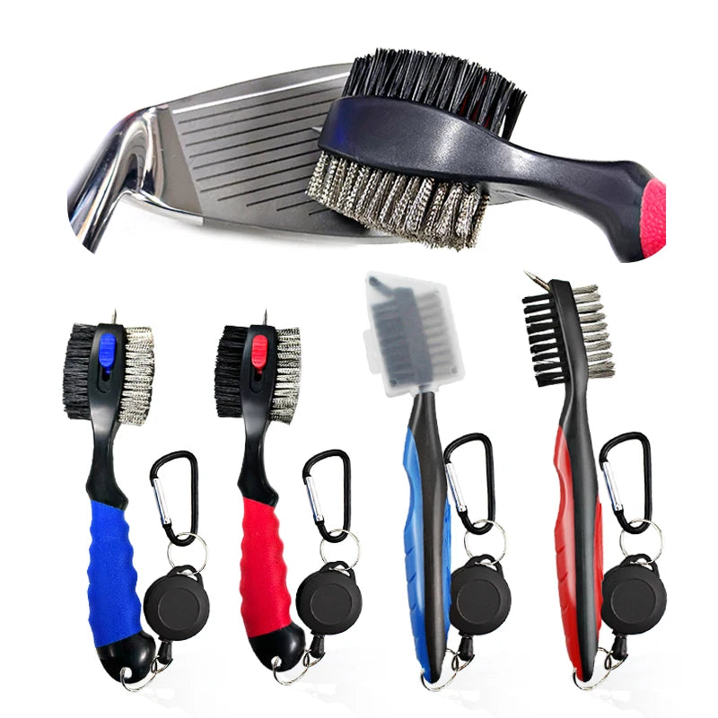 Golf Club Brush – 2-Sided Groove Cleaner Kit for Putter, Wedge & Ball, Golf Accessories
