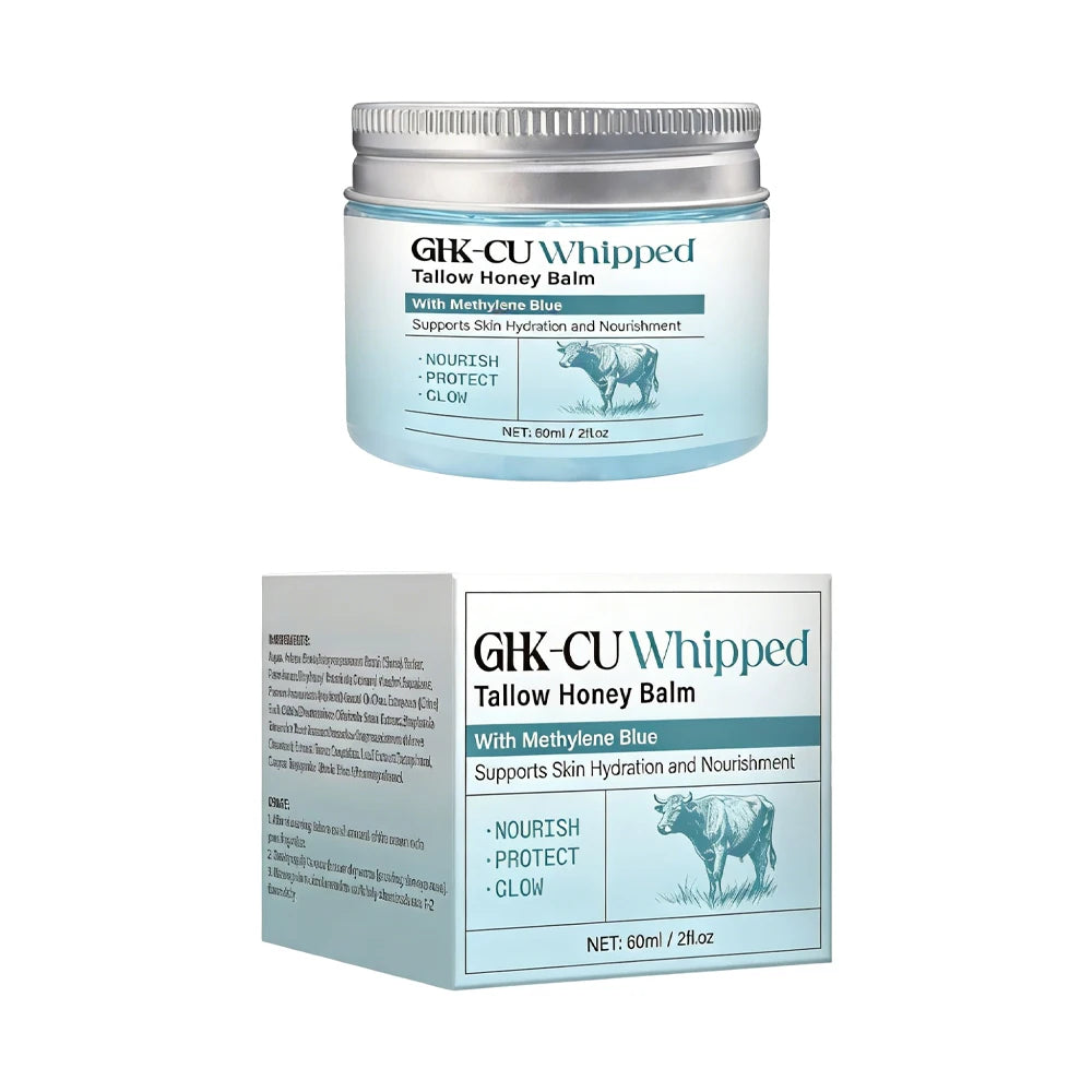Copper Peptide GHK-Cu Beef Tallow Balm - Blue Balm with Manuka Honey & Vitamin E Face Moisturizer