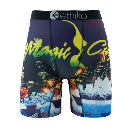 ETHIKA Men's Boxer Shorts - Breathable Sexy Trunks Underwear Plus Size S-3XL Swimming Style Briefs