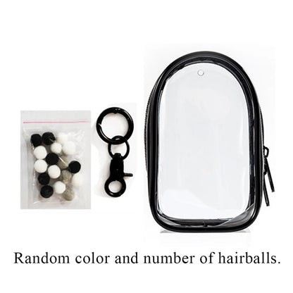 Transparent Jewelry Organizer Box – Plastic Storage Pouch with Keychain, Dustproof Case, Cute Doll Bag for Accessories