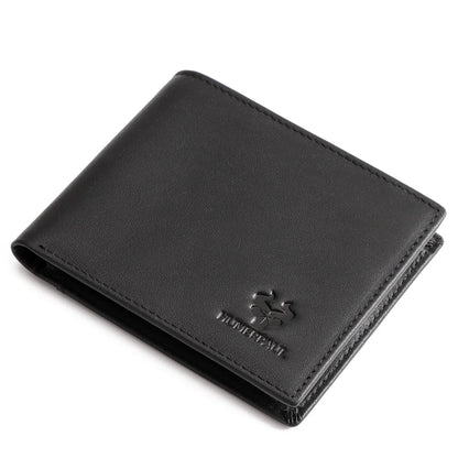 KAVIS Handmade Genuine Leather Men's Wallet RFID Blocking Card Holder with ID Window – Large Capacity Fashion Money & Card Storage Wallet