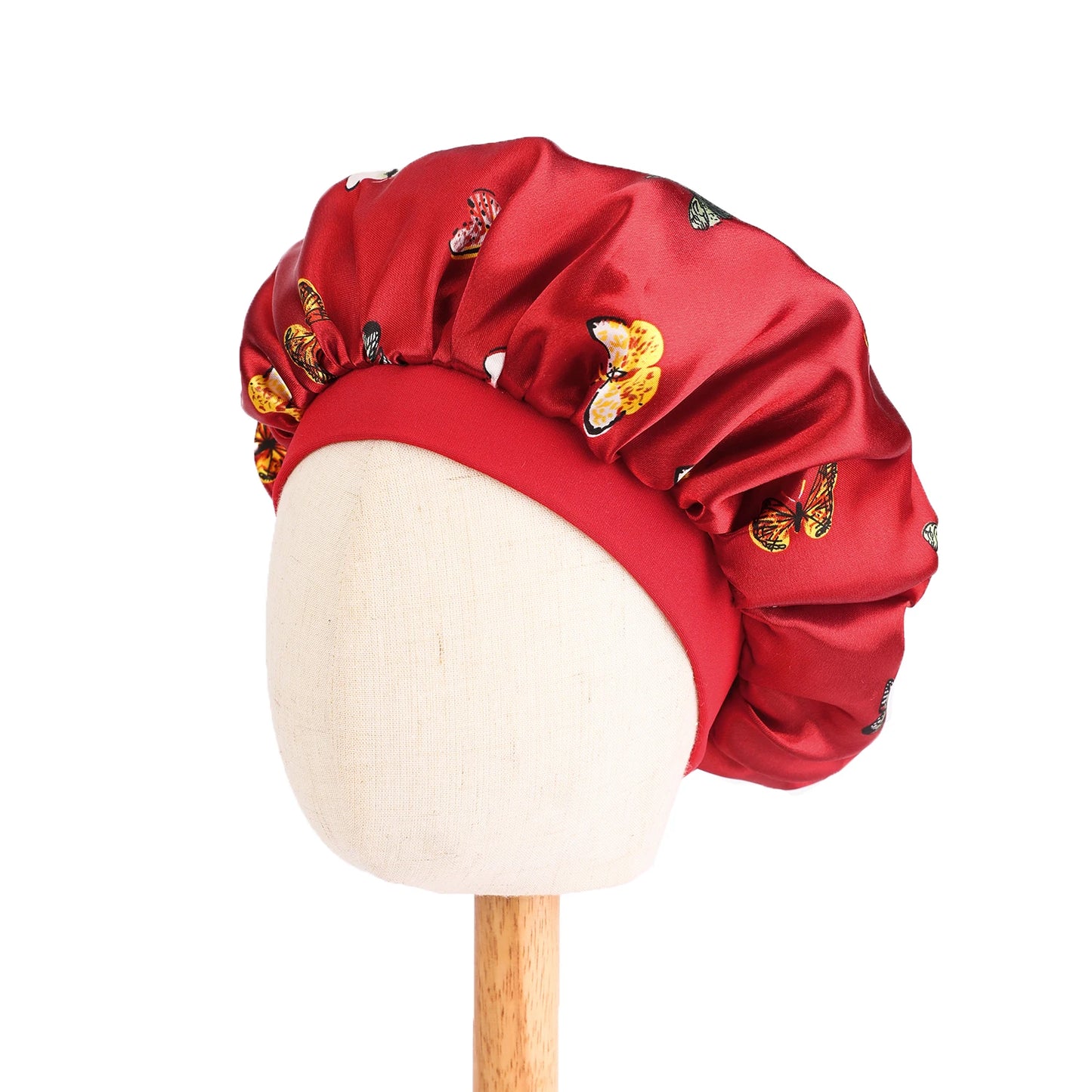 African Print Kids Satin Bonnet - Adjustable Ankara Sleep Cap for Babies & Children, Silk Shower Hat