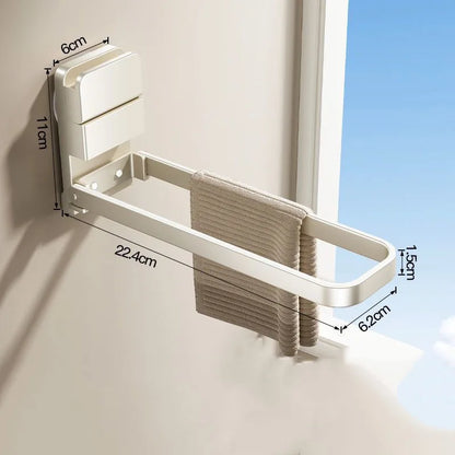 Detachable Towel Rack — Space-Saving, Compact, Moisture-Resistant Design with Easy Damage-Free Installation
