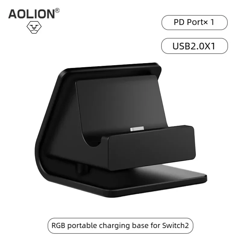 RGB Charger Dock for Nintendo Switch – Portable Charging Stand for 2 Joy-Con Controllers