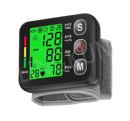English Voice Digital Wrist Blood Pressure Monitor – High-Accuracy Electronic Sphygmomanometer Tonometer