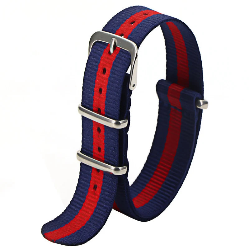 Nylon Watch Strap 16mm 18mm 20mm 22mm — Waterproof Army Sport Watch Band Replacement Belt