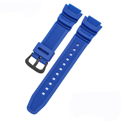 18mm Silicone Watch Strap for Casio G-Shock - Replacement Rubber Band for AE-1000W, AQ-S810W, SGW-400H, W-735H and Compatible Models