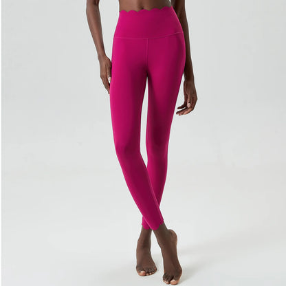 Women’s High Waist Sports Leggings – Solid Color Soft Yoga Pants & Breathable Gym Tights