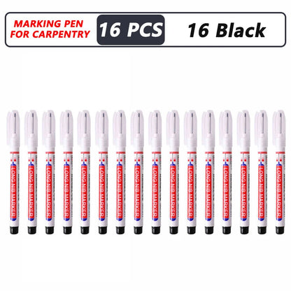 20mm Deep Hole Marker Pen Tips - Long Nib Waterproof Markers for Metal, Woodworking & Bathroom Decoration