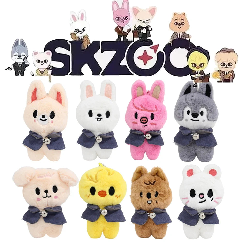 310style Skzoo Plush Pencil Case – Kawaii Kpop Stray Wolf Stuffed Animal Toy, Cartoon Plush Doll for Kids Gift