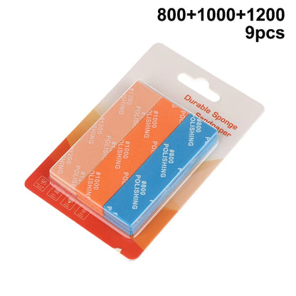 9PCS Model Building Sanding Stick Set MS-E400–1200 – Semi-Rigid Polishing Tools for Plastic Hobby Models