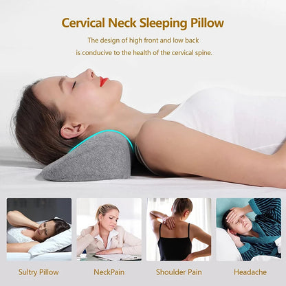 Ergonomic Memory Foam Cervical Pillow | Orthopedic Contour Neck Pillow for Side Sleepers | Supportive Bed Sleeping Pillow