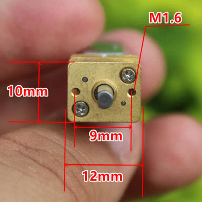 Mini N20 Gear Motor - 3V-12V Full Metal Gearbox DC Motor with High Torque for DIY Robots