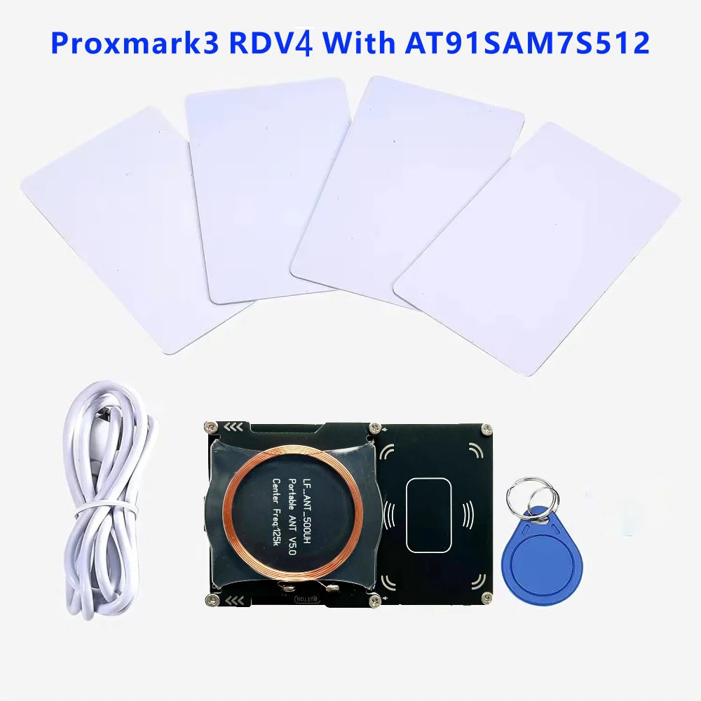 Proxmark3 512M RFID Card Reader & Copier Kit – IC/ID Key Programmer, UID S50 Decoding & Duplicator with SPI Flash Chip