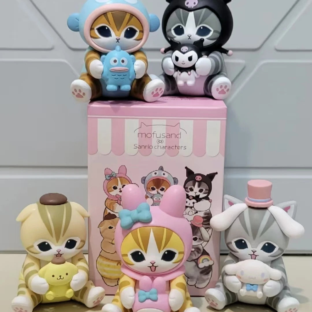 Mofusand Shark Cat Blind Box - Cute Fish Vinyl Doll Toy Display Collectible Figure