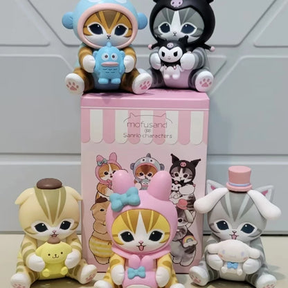 Mofusand Shark Cat Blind Box - Cute Fish Vinyl Doll Toy Display Collectible Figure
