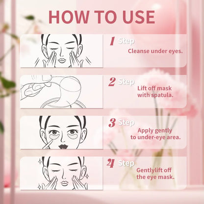 PDRN Pink Under-Eye Mask - Collagen Eye Patches for Dark Circles, Puffiness & Youthful-Looking Skin