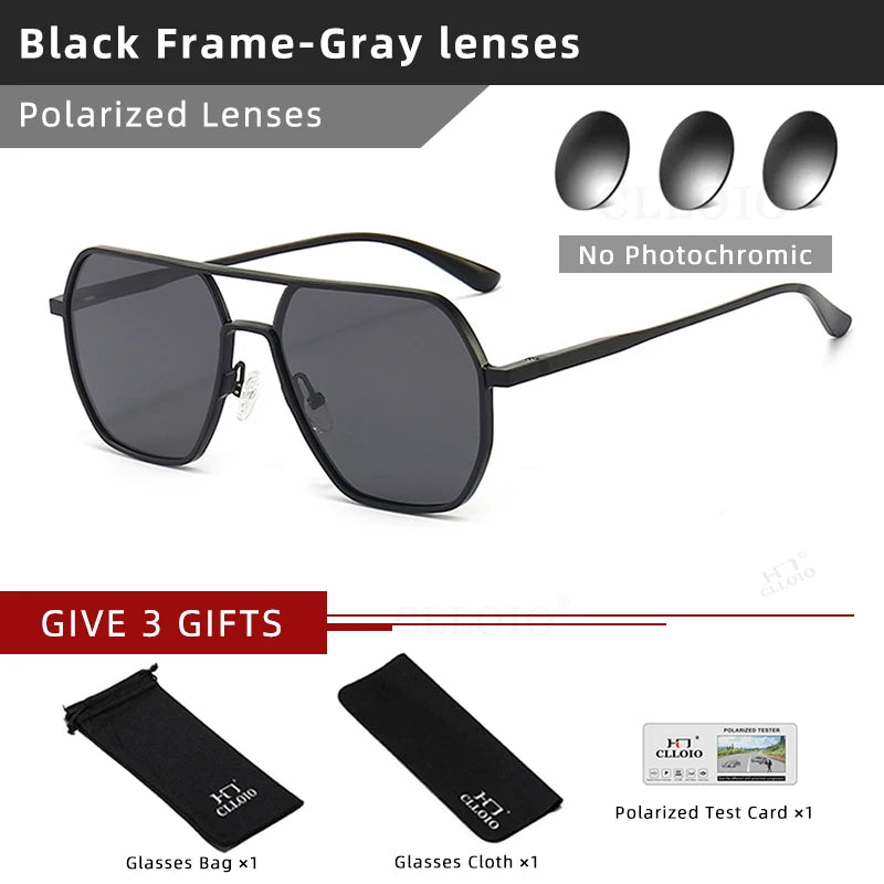 CLLOIO Anti-Glare Day & Night Vision Glasses – Polarized Photochromic UV400 Driving Sunglasses for Men & Women