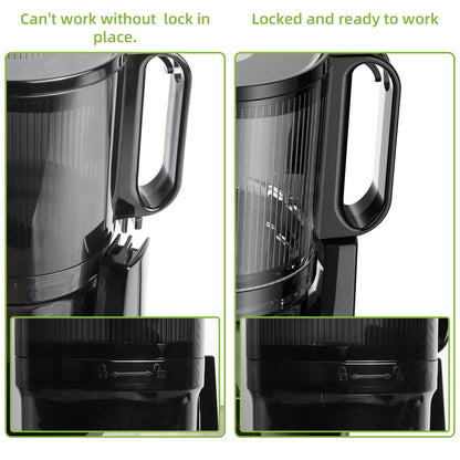 BioloMix Cold Press Juicer — 130mm Feed Chute, Whole Fruit & Veg, High Yield BPA-Free Slow Masticating Juicer