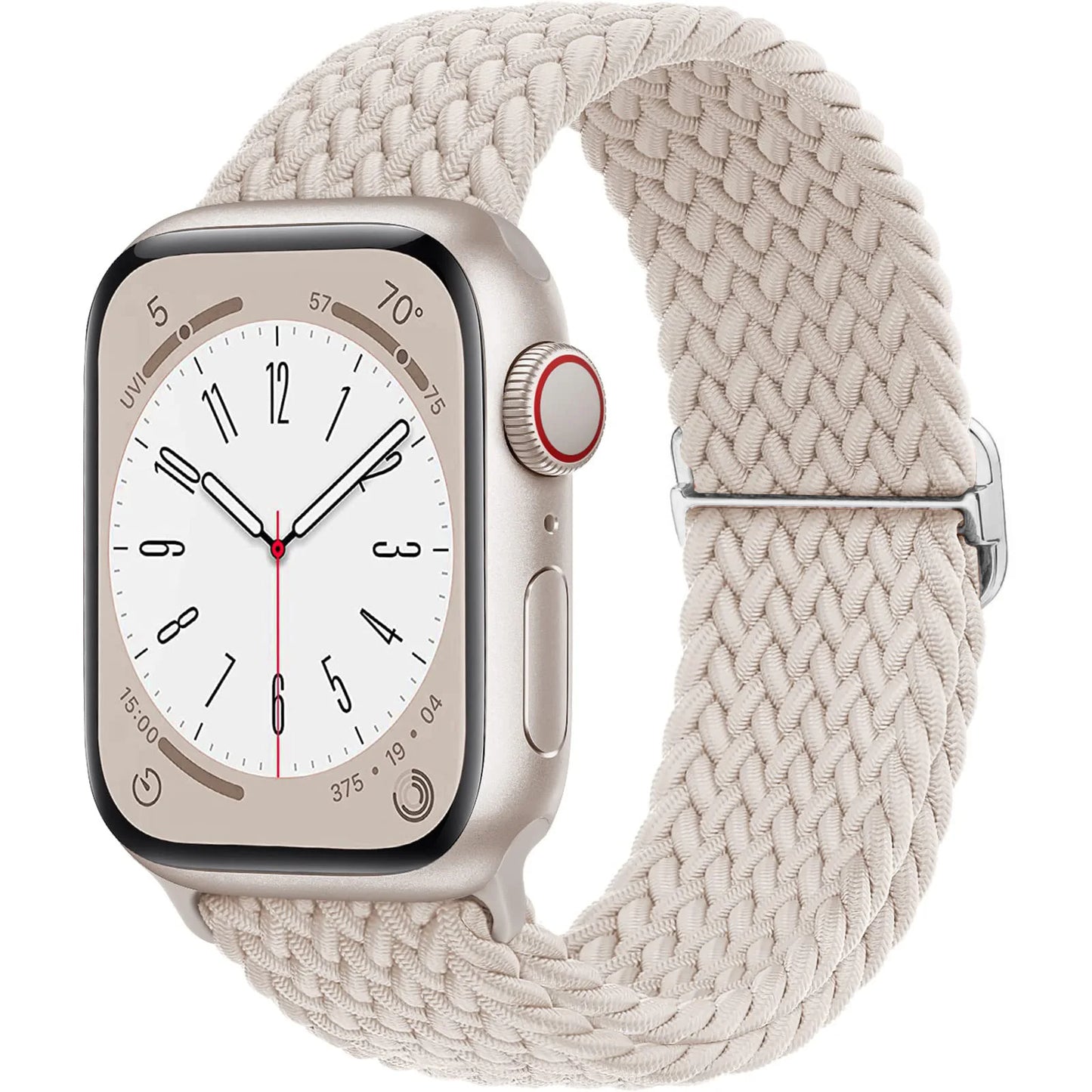 Braided Solo Loop Apple Watch Band – Stretch Nylon Bracelet Strap for Series SE, 6–11 & Ultra 2 (40mm–49mm) Adjustable Correa