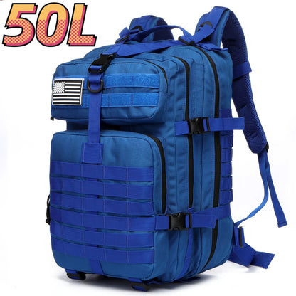 25L/50L Nylon Waterproof Backpack - Outdoor Trekking, Fishing, Hunting, Tactical Sports Rucksack for Camping & Hiking