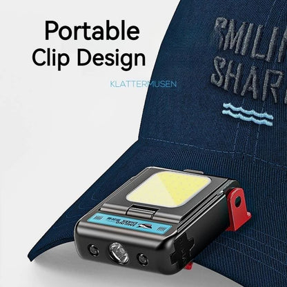Smiling Shark TD0148 Motion Sensor Headlamp – Rechargeable LED Clip-On Cap Light for Hiking & Night Work