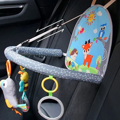 Baby Car Seat and Stroller Hanging Toy - Interactive Sensory Rattles, Kick-and-Play Activity Pendant for Cribs and Infant Development