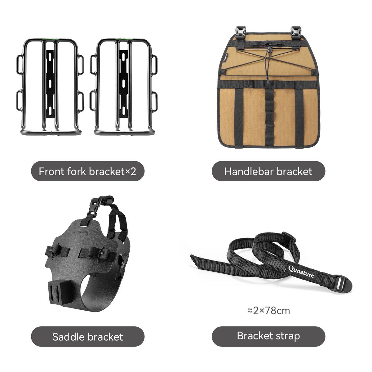 Qunature Bikepacking Bike Bag - Fully Waterproof MTB & Road Bicycle Rack Storage Bag