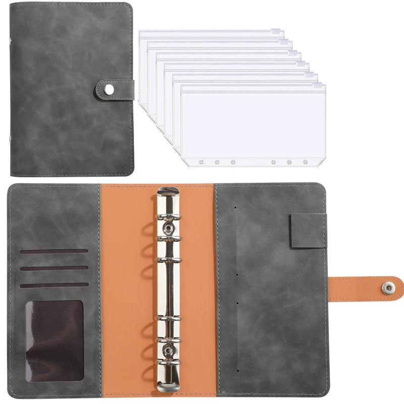 2024 A6 PU Leather Budget Binder Set – Cash Envelopes System with Binder Pockets for Money, Budget Saving & Bill Organizer