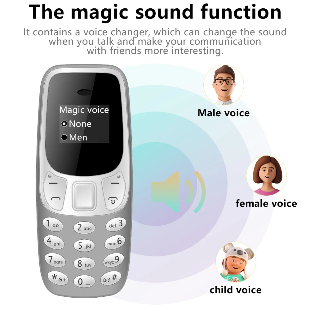 BM10 Mini Mobile Phone – Dual SIM, Bluetooth, Voice Changer, Low Radiation, Voice Recording, Multi-Language Small Cellphone