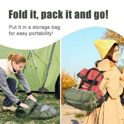 Ultralight Camping Sleeping Bag - Waterproof, 4-Season Warm Envelope for Backpacking, Outdoor Traveling & Hiking