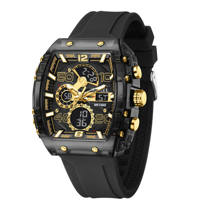 SMAEL 8109 Men’s Digital Sports Watch – Square Dual Display, Waterproof, Luminous, Multi-Color Fashion Electronic Wristwatch
