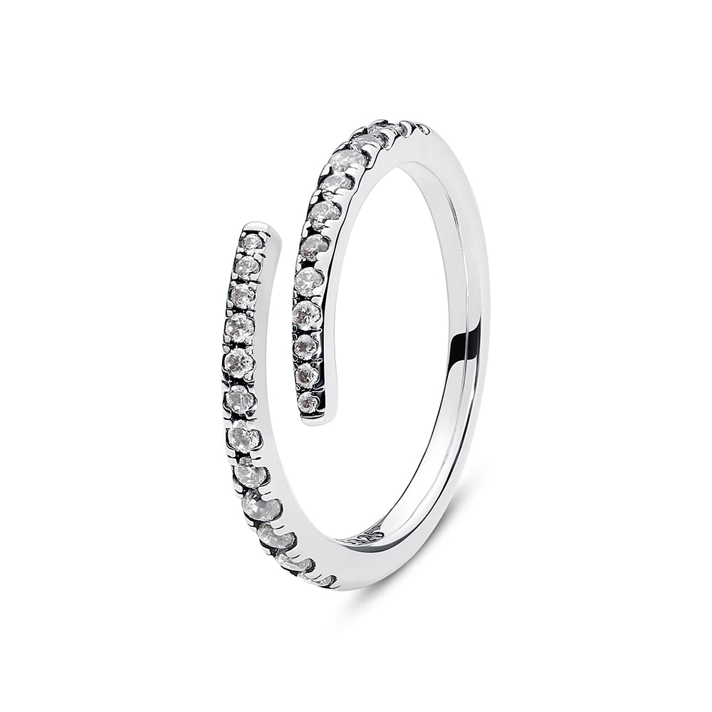 925 Sterling Silver Women’s Ring – Crown, Heart & Wishbone Design with Crystal, Rose Gold Engagement & Wedding Jewelry