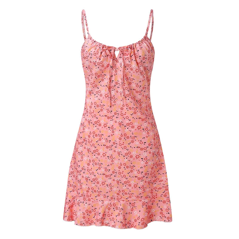 Women’s Sexy Casual Home Floral Camisole Dress - Comfortable Summer Skirt