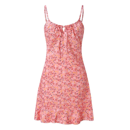 Women’s Sexy Casual Home Floral Camisole Dress - Comfortable Summer Skirt