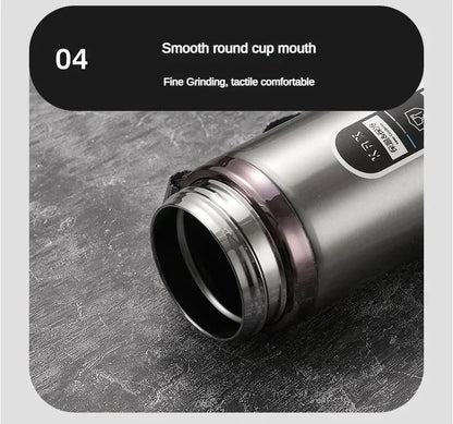 Stainless Steel Thermos Bottle 500ML-1L with LED Temperature Display - SUS304 Vacuum Flask for Tea and Water, Portable Travel Cup