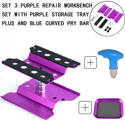 RC Car Tool Lifting Work Stand – 360° Rotating Repair Platform for 1/10 & 1/8 Buggy Crawler Cars