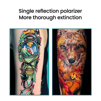 120 LED Tattoo Fill Light with 52mm CPL — Circular Polarizing Filter for Cellphone Lens, Compatible with Any Phone