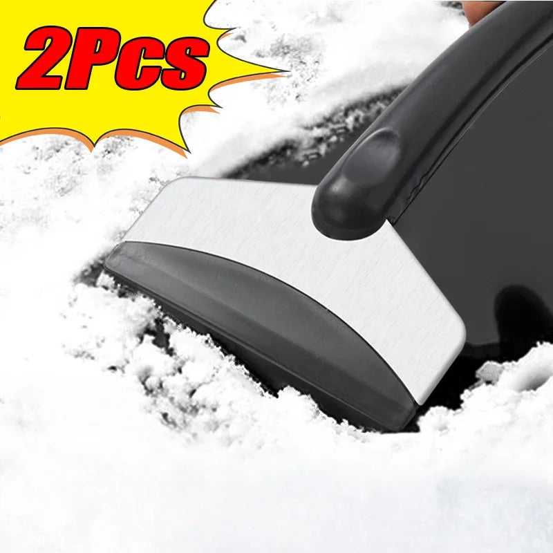 2Pcs Car Snow Shovel & Ice Scraper – Winter Windshield Defrosting Tool