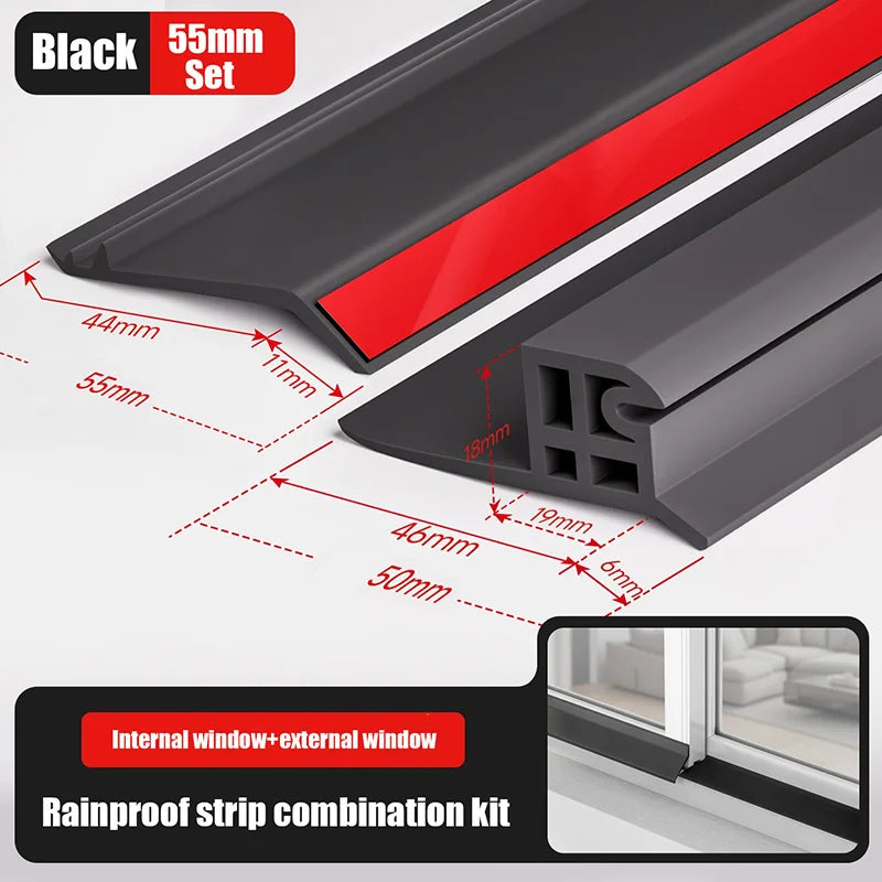 Aluminum Alloy Window Water Blocking Bar – Rain Flashing Board & Waterproof Sealing Strip for Home Windows