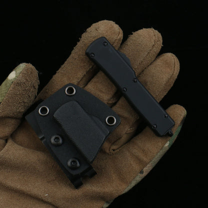 MICRO EDC TECH Mini MT-70 Knife – D2 Steel Stonewashed Blade with Aviation Aluminum Handle, Portable EDC Tool