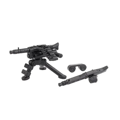 Military Building Blocks Soldier Set - Tactical Weapons Figures with Gatling Gun, Rifle, Mortar & Accessories Toy Kit
