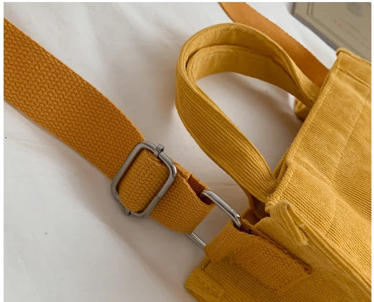 Rilibegan Shoulder Bag for Women - New Style Simple Corduroy, Large Capacity, Small Square Handbag, Trendy and Portable