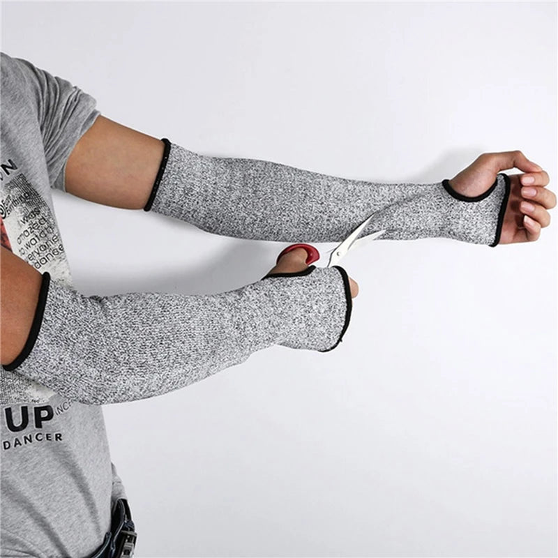 Level 5 HPPE Cut-Resistant Arm Sleeves - Anti-Puncture Protective Work Sleeves for Hand & Arm Safety