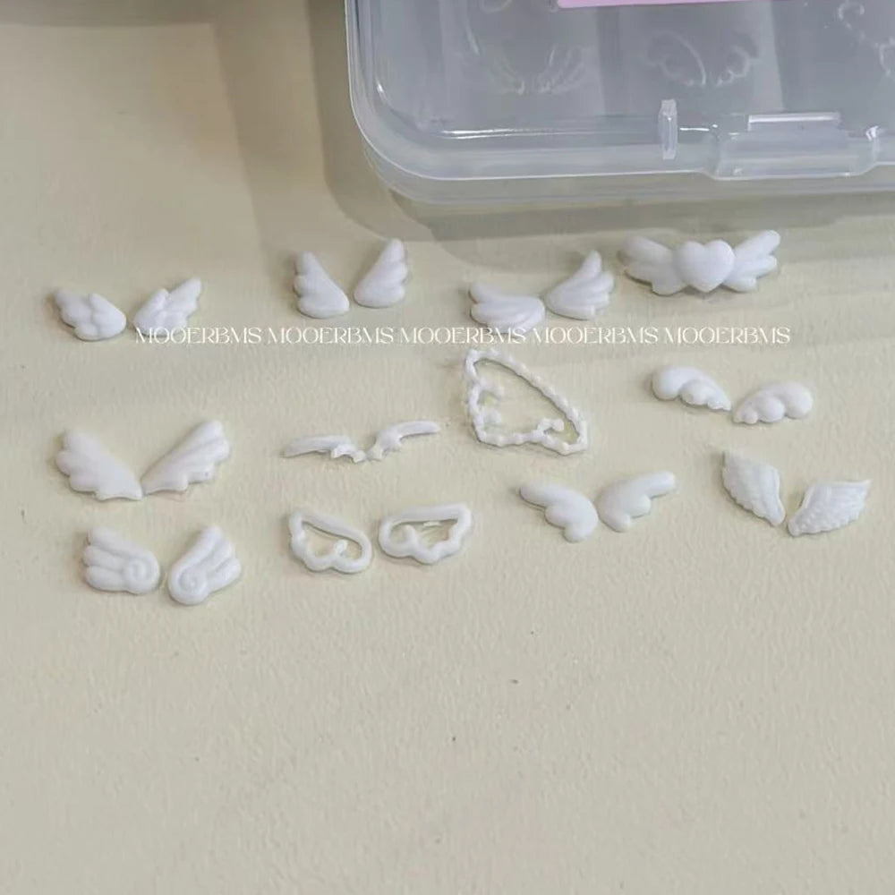 3D Angel Wings Nail Art Silicone Mold - Reusable Clear DIY Manicure Template for Gel Nail Charms