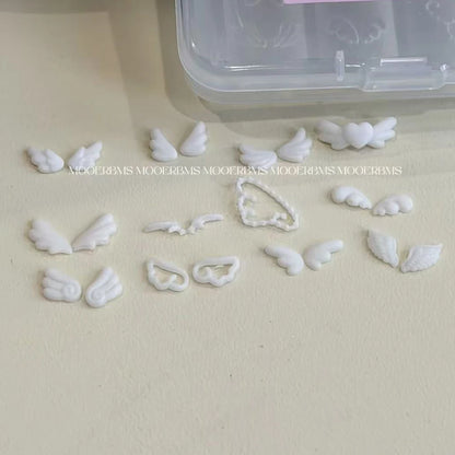 3D Angel Wings Nail Art Silicone Mold - Reusable Clear DIY Manicure Template for Gel Nail Charms