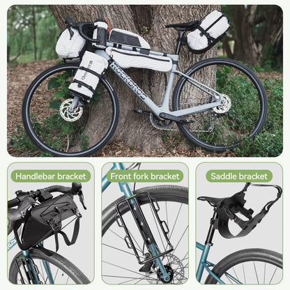 Qunature Bikepacking Bike Bag - Fully Waterproof MTB & Road Bicycle Rack Storage Bag