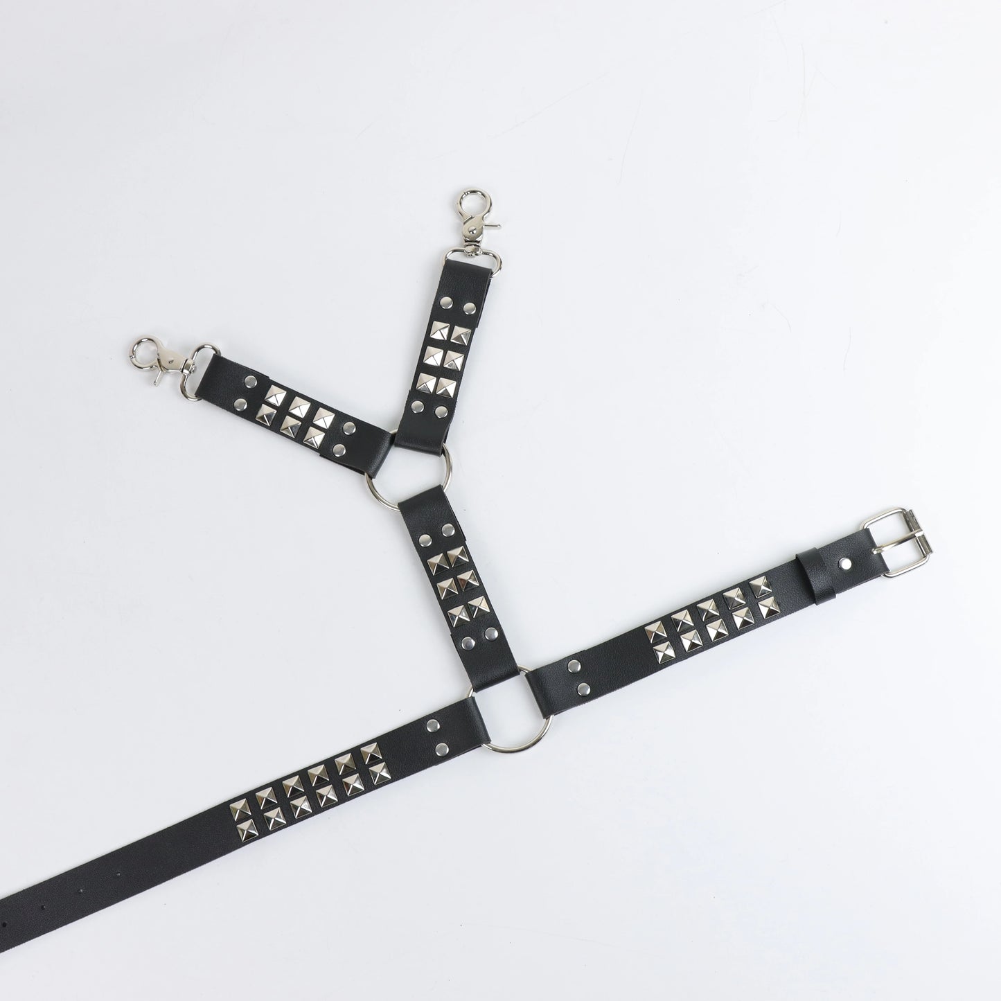 Women's Punk Rivet Waist Belt - Faux Leather Strap Hip and Leg Accessory for Gothic Fashion