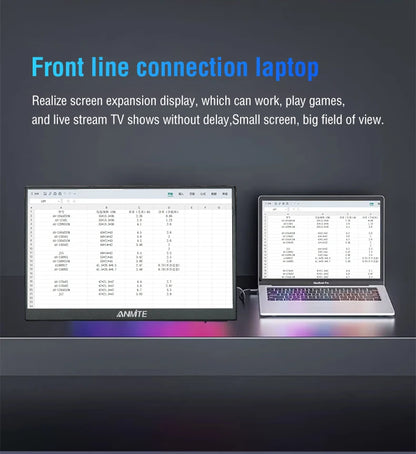 Anmite 15.6" Portable Touch Monitor – 1080P HDR Low Blue Light Display for Xbox, PS4/5, Switch & PC